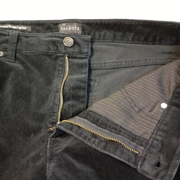 Talbots Black Straight Leg Corduroy Pants - Picture 5 of 10
